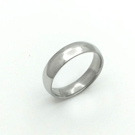 ANEL ALIANÇA AÇO INOX ANATÔMICA ABAULADA 6MM - Número 32/33