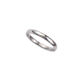 ANEL ALIANÇA AÇO INOX ANATÔMICA ABAULADA 3MM - Número 14/15