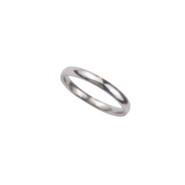 ANEL ALIANÇA AÇO INOX ANATÔMICA ABAULADA 3MM - Número 18/19