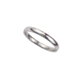ANEL ALIANÇA AÇO INOX ANATÔMICA ABAULADA 3MM - Número 24/25
