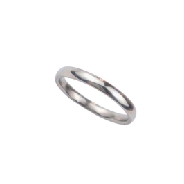 ANEL ALIANÇA AÇO INOX ANATÔMICA ABAULADA 3MM - Número 30/31