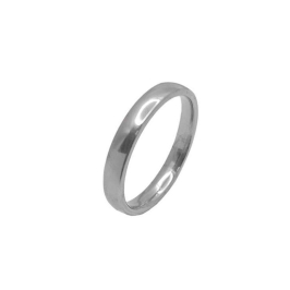 ANEL ALIANÇA AÇO INOX ANATÔMICA ABAULADA 4,5MM - Número 30/31