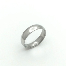 ANEL ALIANÇA AÇO INOX ANATÔMICA ABAULADA 6MM - Número 14/15