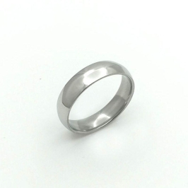ANEL ALIANÇA AÇO INOX ANATÔMICA ABAULADA 6MM - Número 20/21