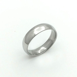 ANEL ALIANÇA AÇO INOX ANATÔMICA ABAULADA 6MM - Número 24/25