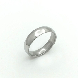 ANEL ALIANÇA AÇO INOX ANATÔMICA ABAULADA 6MM - Número 26/27