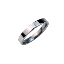 ANEL ALIANÇA AÇO INOX ANATÔMICA RETA 4MM - Número 14/15