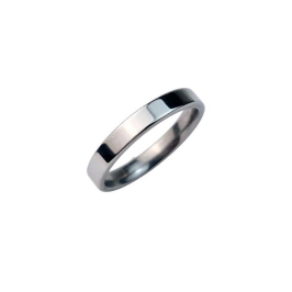 ANEL ALIANÇA AÇO INOX ANATÔMICA RETA 4MM - Número 16/17