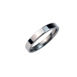 ANEL ALIANÇA AÇO INOX ANATÔMICA RETA 4MM - Número 22/23
