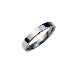 ANEL ALIANÇA AÇO INOX ANATÔMICA RETA 4MM - Número 32/33