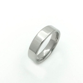 ANEL ALIANÇA AÇO INOX ANATÔMICA RETA 6MM - Número 14/15