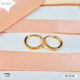 BRINCO ARGOLINHA CLICK LISA  - 13X2MM - Dourado