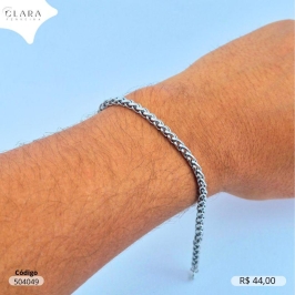 PULSEIRA BALI PONTO PERUANO - 4MM - 19CM - Aço