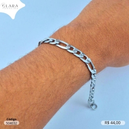 PULSEIRA GRUMET 3X1 - 7MM - 21CM - Aço