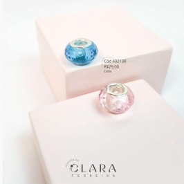 BERLOQUE SEPARADOR CRISTAL FACETADO  - 13X8MM - Aço