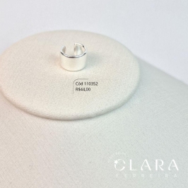 BRINCO PIERCING FAKE GROSSO LISO  - 9MM - Banho de Prata