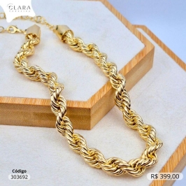 COLAR CHOKER MAX CORDÃO BAIANO  - 10MM - 40CM - Dourado
