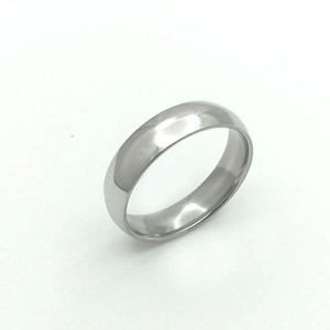 ANEL ALIANÇA AÇO INOX ANATÔMICA ABAULADA 6MM - Número 32/33