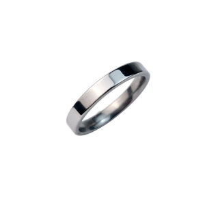 ANEL ALIANÇA AÇO INOX ANATÔMICA RETA 4MM - Número 18/19