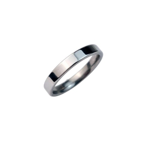 ANEL ALIANÇA AÇO INOX ANATÔMICA RETA 4MM - Número 16/17