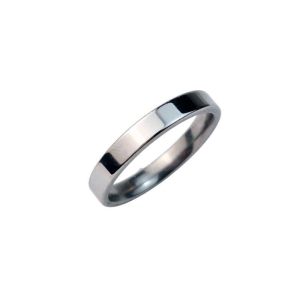 ANEL ALIANÇA AÇO INOX ANATÔMICA RETA 4MM - Número 28/29