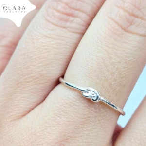 ANEL PRATA 925 REGULAVEL FIO LISO C/ NÓ 3MM - 18/19