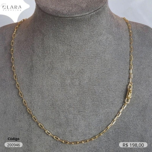 CORRENTE CARTIER C/ FECHO CANHÃO - 3MM - 60CM