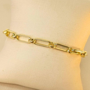PULSEIRA ELOS LONGOS 6MM - 6MM - 21CM - Dourado