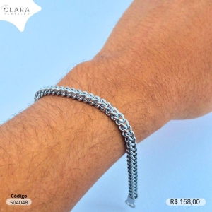 PULSEIRA GRUMET DUPLA 1X1 - 5X5 - 21CM - Aço