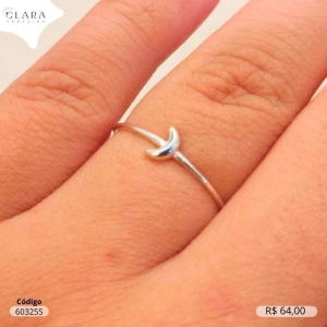 ANEL PRATA 925 FIO LISO C/ LUA LISA - 2MM - 20/21