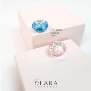 BERLOQUE SEPARADOR CRISTAL FACETADO  - 13X8MM - Aço