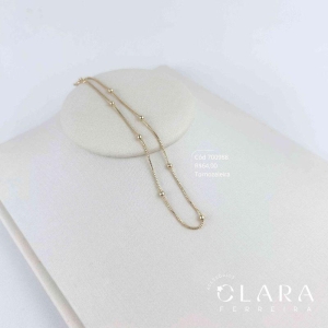 TORNOZELEIRA VENEZIANA C/ BOLINHAS - Dourado