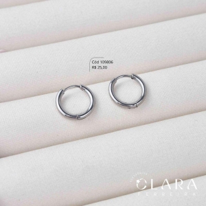BRINCO ARGOLINHA CLICK LISA - 14X2MM - Aço