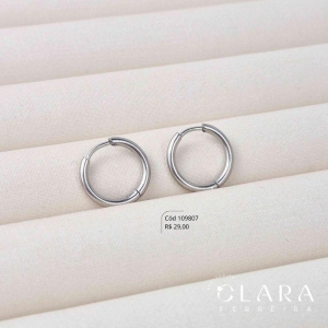 BRINCO ARGOLINHA CLICK LISA - 16X2MM - Aço