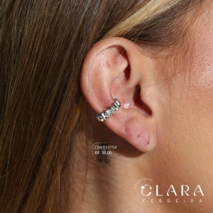 BRINCO PIERCING FAKE GOMINHOS LISOS - 5MM - Banho de Prata