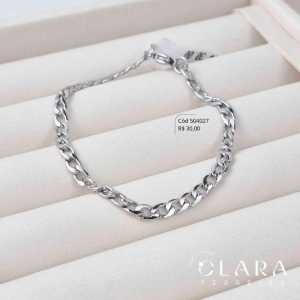 PULSEIRA GRUMET 1x1 - 4MM - 21CM - Aço