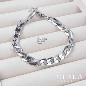 PULSEIRA GRUMET 1X1 - 8MM - 21CM - Aço