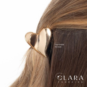 PRESILHA DE CABELO CORAÇÃO LISO