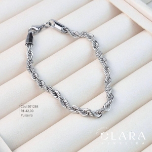 PULSEIRA AÇO CORDÃO BAIANO 5MM - 21CM