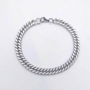 PULSEIRA AÇO GRUMET MARTELADA 1X1 7MM - 21CM
