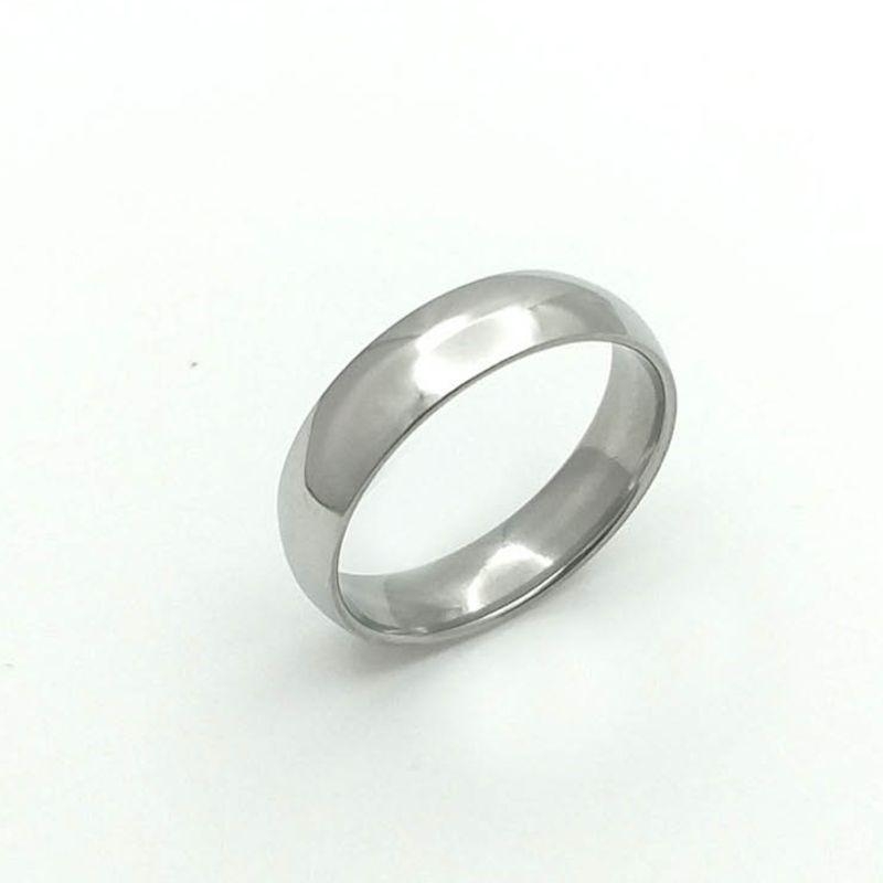 ANEL ALIANÇA AÇO INOX ANATÔMICA ABAULADA 6MM - Número 32/33