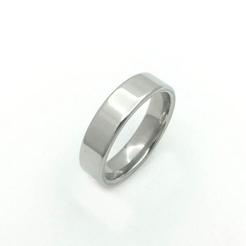 ANEL ALIANÇA AÇO INOX ANATÔMICA RETA 6MM - Número 12/13