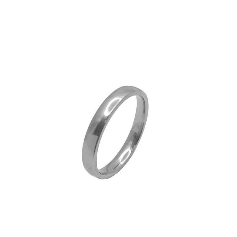 ANEL ALIANÇA AÇO INOX ANATÔMICA ABAULADA 4,5MM - Número 18/19