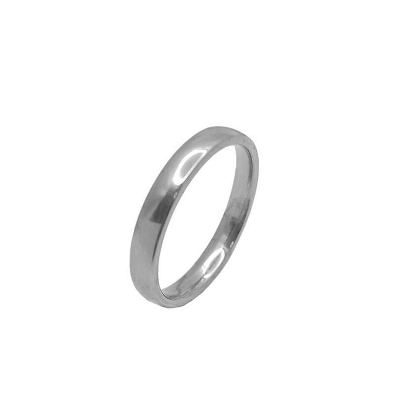 ANEL ALIANÇA AÇO INOX ANATÔMICA ABAULADA 4,5MM - Número 22/23