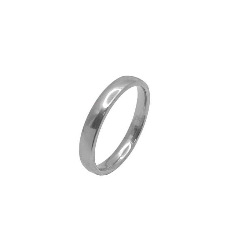 ANEL ALIANÇA AÇO INOX ANATÔMICA ABAULADA 4,5MM - Número 26/27