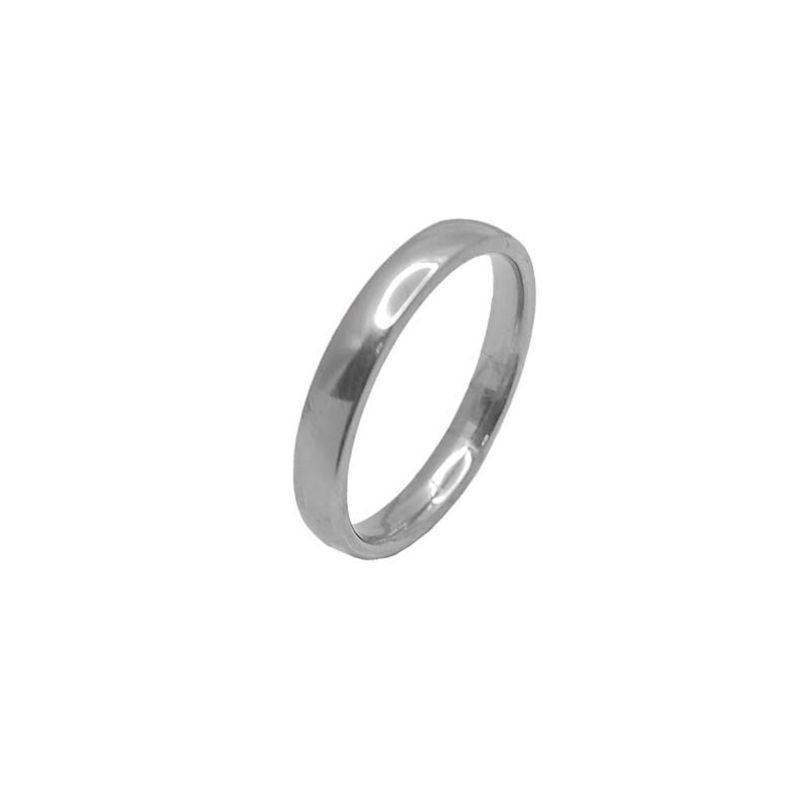 ANEL ALIANÇA AÇO INOX ANATÔMICA ABAULADA 4,5MM - Número 28/29