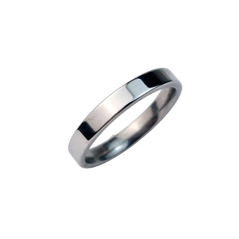 ANEL ALIANÇA AÇO INOX ANATÔMICA RETA 4MM - Número 14/15