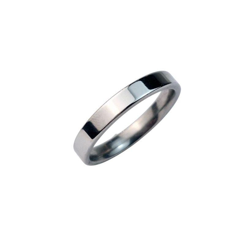ANEL ALIANÇA AÇO INOX ANATÔMICA RETA 4MM - Número 20/21