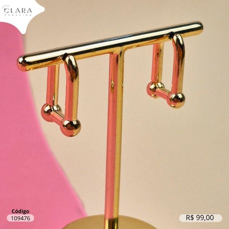 BRINCO ARGOLINHA CLICK INSPIRAÇÃO TIFFANY - 21X4MM - Dourado