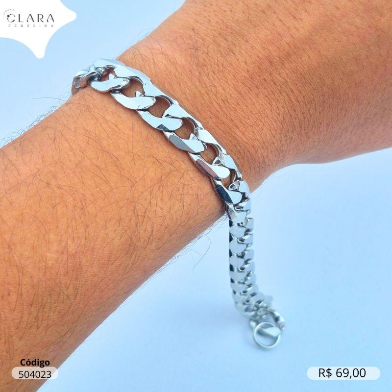 PULSEIRA GRUMET 1X1 - 11MM - 21CM - Aço